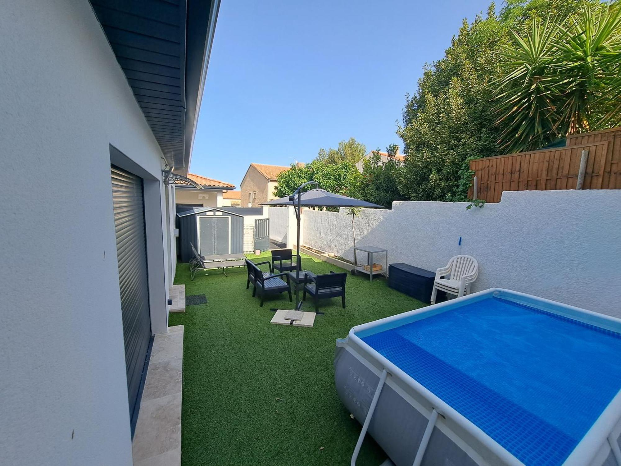Charmante Maison Avec Piscine Bessan Buitenkant foto